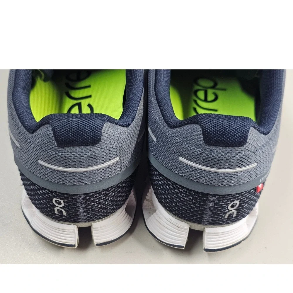 On Cloud Mens Running Shoes Navy Gray Mesh Sneakers 19.99198 Size 10